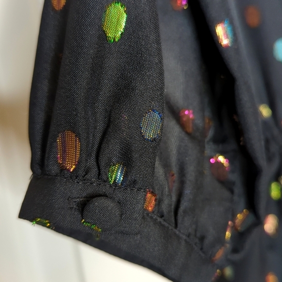 Yumi Kim Polka Dot Mini Party Dress Colorful Metallic Size S - Picture 12 of 16